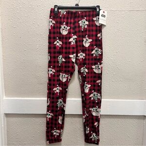 Star Wars Buffalo Plaid Grogu Pajama Pants Small NWT